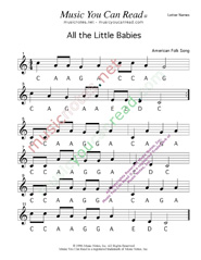 Click to Enlarge: All the Little Babies Letter Names Format