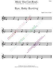 "Bye, Baby Bunting" Text Format