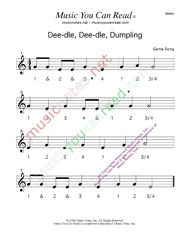 Click to enlarge: "Deedle, Deedle, Dumpling" Beats Format