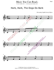 "Hark, Hark, The Dogs Do Barkr" Music Format