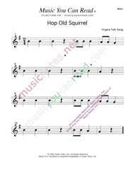 "Hop Old Squirrel" Music Format