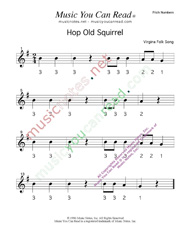 Click to Enlarge: "Hop Old Squirrel" Pitch Number Format