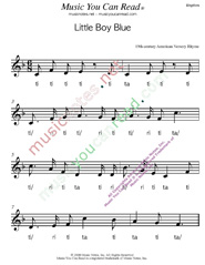 Click to Enlarge: "Little Boy Blue" Rhythm Format