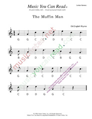 Click to Enlarge: "The Muffin Man" Letter Names Format