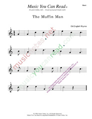 "The Muffin Man" Music Format