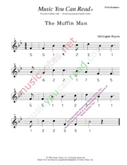 Click to Enlarge: "The Muffin Man" Pitch Number Format