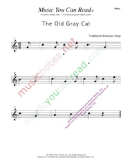 "The Old Gray Cat" Music Format