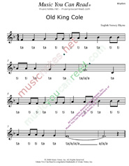 Click to Enlarge: "Old King Cole" Rhythm Format