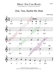 Click to enlarge: "One, Two, Buckle My Shoe" Beats Format