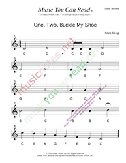 Click to Enlarge: "One, Two, Buckle My Shoe" Letter Names Format