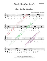 "Over in the Meadow" Letter Names Format