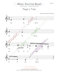 Click to Enlarge: "Page's Train" Rhythm Format
