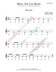 Click to Enlarge: "Rover" Letter Names Format