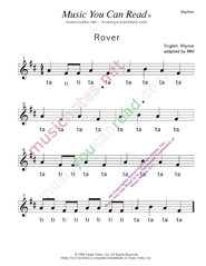 Click to Enlarge: "Rover" Rhythm Format