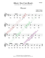 Click to Enlarge: "Rover" Solfeggio Format