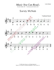 Click to Enlarge: "Sandy Mc Nab" Letter Names Format