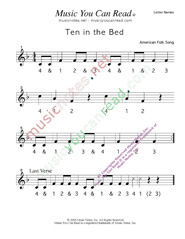 Click to enlarge: "Ten in the Bed" Beats Format