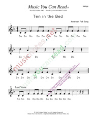 Click to Enlarge: "Ten in the Bed" Solfeggio Format