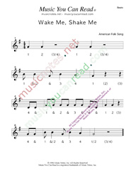 Click to enlarge: "Wake Me, Shake Me" Beats Format