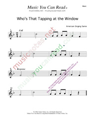 "Who's That Tapping at the Window?" Music Format