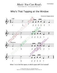 Click to Enlarge: "Who's That Tapping at the Window?" Pitch Number Format