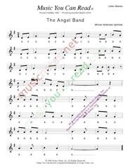 Click to Enlarge: "The Angel Band" Letter Names Format