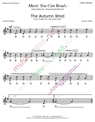 Click to Enlarge: "The Autumn Wind" Letter Names Format
