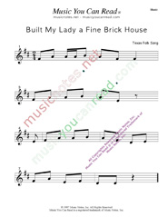 "Built My Lady a Fine Brick House" Music Format