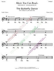 Click to Enlarge: "The Butterfly Dance" Solfeggio Format