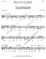 Click to Enlarge: "The Cackling Hen" Rhythm Format