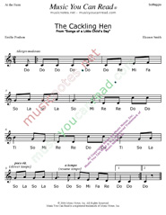 Click to Enlarge: "The Cackling Hen" Solfeggio Format