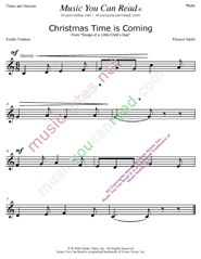 "Christmas Time is Coming" Music Format