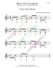 Click to enlarge: "Hold My Mule" Beats Format