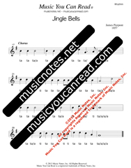 Click to Enlarge: "Jingle Bells" Rhythm Format