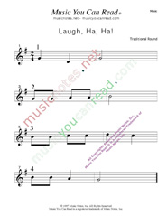 "Laugh, Ha, Ha!" Music Format