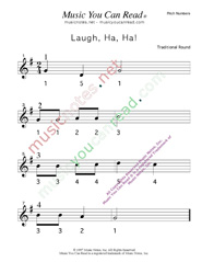 Click to Enlarge: "Laugh, Ha, Ha!" Pitch Number Format