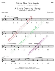 Click to enlarge: "A Little Dancing Song" Beats Format