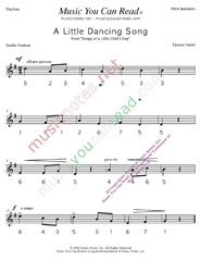 Click to Enlarge: "A Little Dancing Song" Pitch Number Format