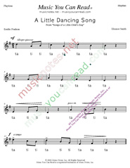 Click to Enlarge: "A Little Dancing Song" Rhythm Format