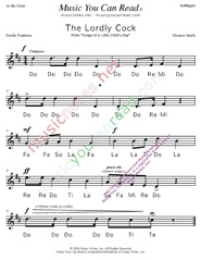 Click to Enlarge: "The Lordly Cock" Solfeggio Format