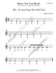 Click to Enlarge: "Oh, A-Hunting We Will Go" Letter Names Format