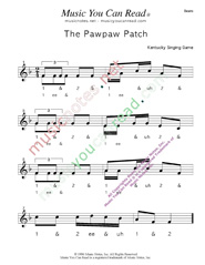 Click to enlarge: "The Pawpaw Patch" Beats Format