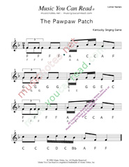 Click to Enlarge: "The Pawpaw Patch" Letter Names Format