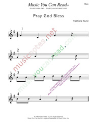 "Pray God Bless" Music Format