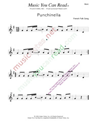 "Punchinella" Music Format