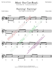 Click to Enlarge: "Raining! Raining!" Pitch Number Format