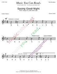 Click to Enlarge: "Saying Good Night" Pitch Number Format