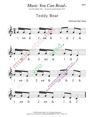 Click to enlarge: "Teddy Bear" Beats Format
