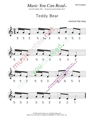 Click to Enlarge: "Teddy Bear" Pitch Number Format