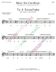 Click to enlarge: "To a Snowflake" Beats Format